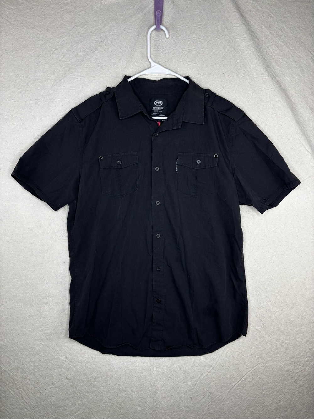 Ecko unltd men’s large black button up shirt